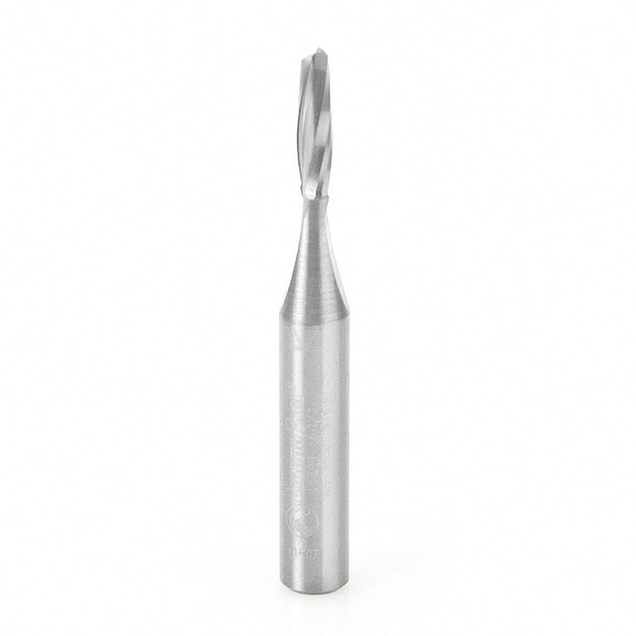 Amana Tool 46241 CNC SC Spiral Plunge for Solid Wood 1/8 D x 1/2 CH x 1/4 SHK x 2 Inch Long Up-Cut Router Bit