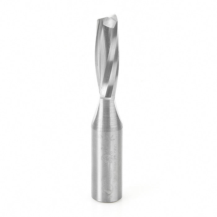 Amana Tool 46257 CNC Solid Carbide Spiral Plunge for Solid Wood 3/8 D x 1-1/4 CH x 1/2 SHK x 3 Inch Long Up-Cut Router B