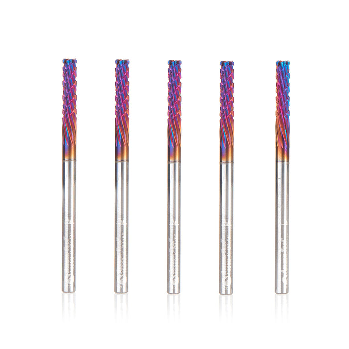 Amana Tool 46260-K-5, 5-Pack SC Spektra Extreme Tool Life Coated Carbon Fiber Cutting Down-Cut 1/8 D x 1/2 CH x 1/8 SHK 