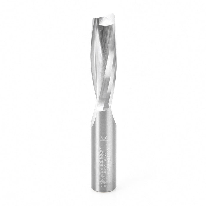 Amana Tool 46263 CNC Solid Carbide Spiral Plunge for Solid Wood 1/2 D x 1-5/8 CH x 1/2 SHK x 3-1/2 Inch Long Up-Cut Rout