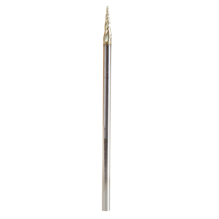 Amana Tool 46291 CNC 2D and 3D Carving 6.2 Deg Tapered Angle Ball Nose x 1/32 D x 1/64 R x 0.445 CH x 1/8 SHK x 3 Inch L