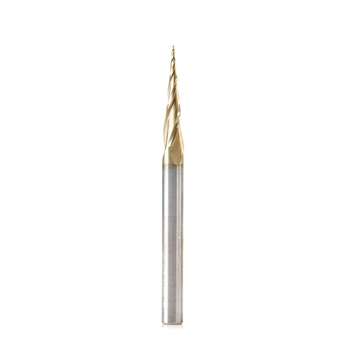 Amana Tool 46473 Metric CNC 2D and 3D Carving 6.2 Deg Tapered Angle Ball Nose x 0.5 D x 0.25 R x 26.5 CH x 6 SHK x 75mm 