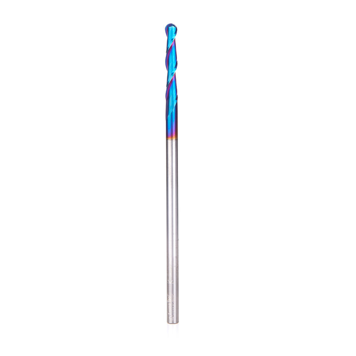 Amana Tool 46511-K SC Spektra Extreme Tool Life Coated Double Flute Up-Cut Ball Nose Spiral 1/8 R x 1/4 D x 1-1/2 CH x 1