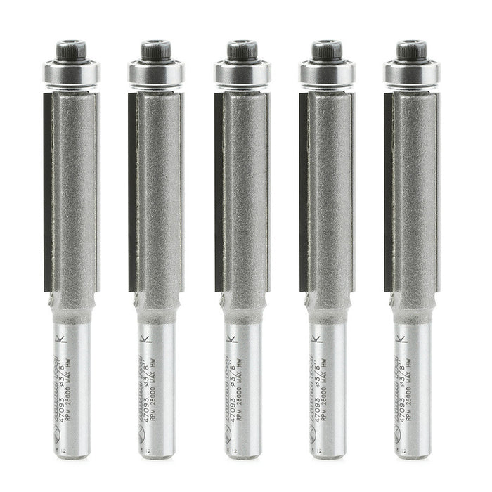 Amana Tool 47093-5 5 Pc Flush Trim 3/8Dx1/4 Shk - CNC Router Store