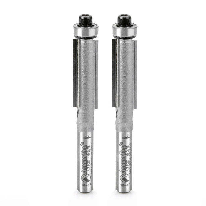 Amana Tool 47100-2 2 Pc Flush Trim 3/8Dx1/4 Shk - CNC Router Store