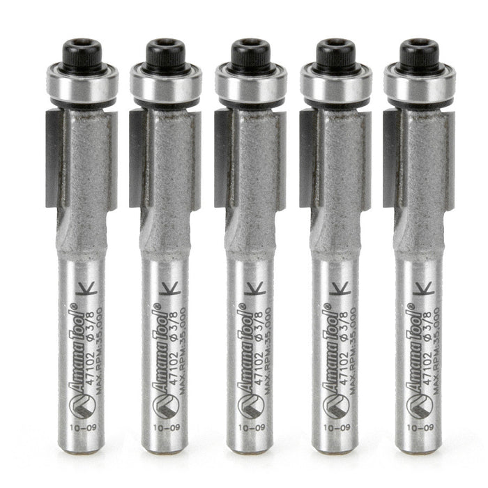 Amana Tool 47102-5 5 Pc Flush Trim 3/8Dx1/4 Shk - CNC Router Store