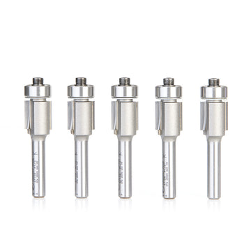 Amana Tool 47106-5 Jeu de 5 fraises à affleurer, diamètre 1/2 po, tige 1/4 po