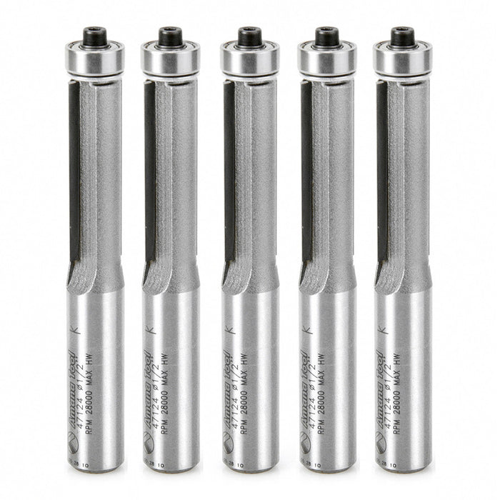 Amana Tool 47124-5 5 Pc Flush Trim 1/2Dx1/2 Shk - CNC Router Store