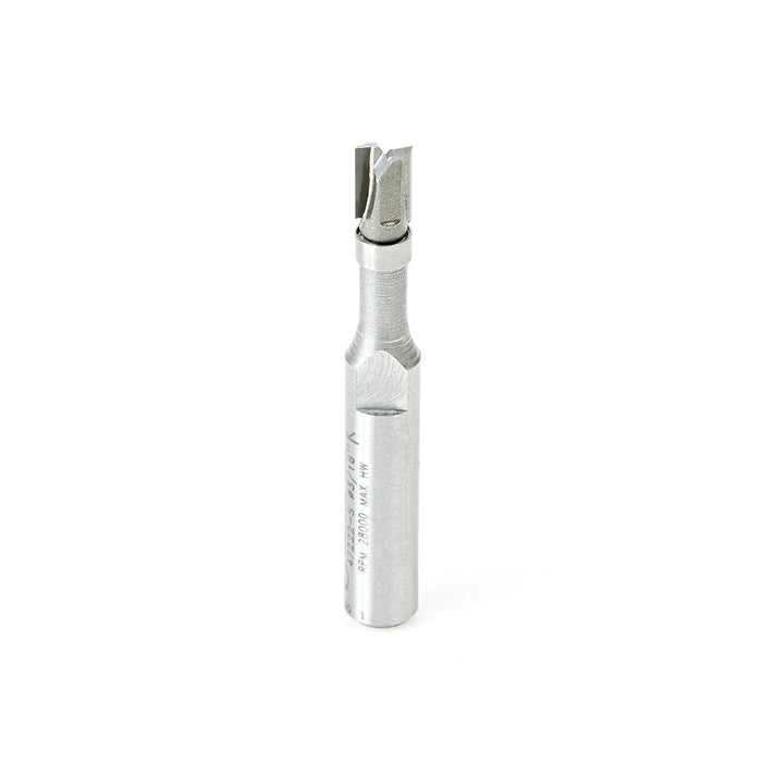 Amana Tool 47222-S Miniature Flush Trim Plunge Template 3/16 D x 1/4 CH x 1/4 Inch SHK Carbide Tipped Router Bit with Mi