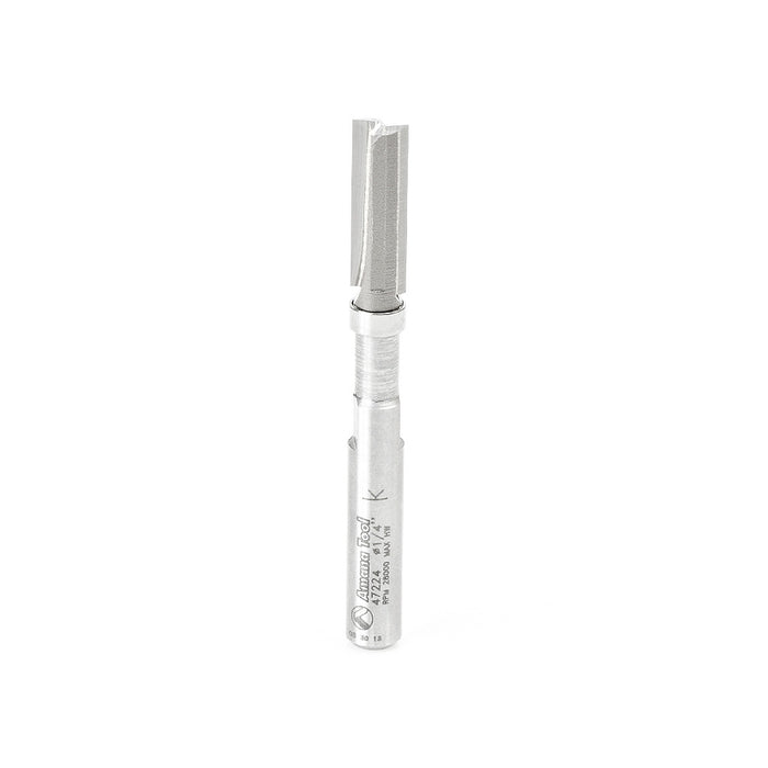 Amana Tool 47224 Miniature Flush Trim Plunge Template 1/4 D x 3/4 CH x 1/4 Inch SHK Carbide Tipped Router Bit with Mini 