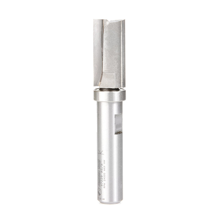 Amana Tool 47229 Carbide Tipped Flush Trim Plunge Template 5/8 D x 1-1/4 Inch CH x 1/2 SHK w/ Upper Ball Bearing Router 