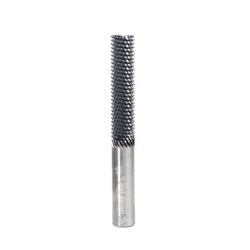 Amana Tool 48059-B High Performance Burr End 1/2 D x 2-1/8 CH x 1/2 SHK x 4 Inch Long SC Fiberglass and Composite Cutting AlTiN Coated Router Bit