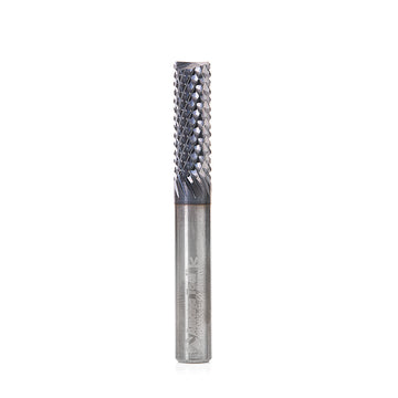 Amana Tool 48063-E High Performance End Mill 8mm D x 25mm CH x 8mm SHK x 63mm Long SC Fiberglass and Composite Cutting AlTiN Coated Router