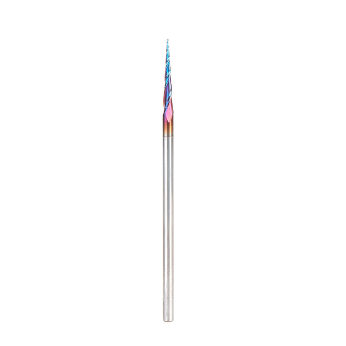 Amana Tool 48418-K-M CNC Spektra Extreme Tool Life Coated SC 2D and 3D Carving 3.7 Deg Tapered Angle Ball Nose x 0.50mm 