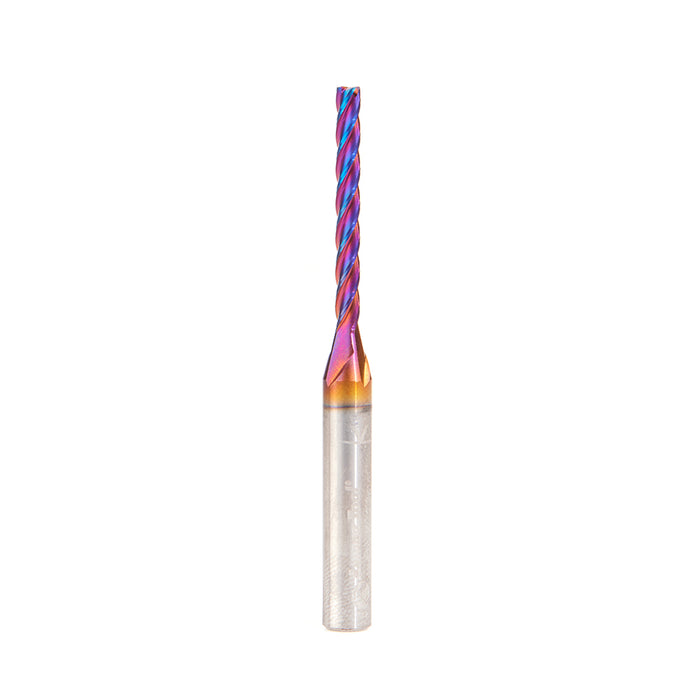 Amana Tool 48424-K CNC Spektra Extreme Tool Life Coated Spiral 2D/3D Carving 0.10 Deg Tapered Angle Flat Bottom x 3mm D 
