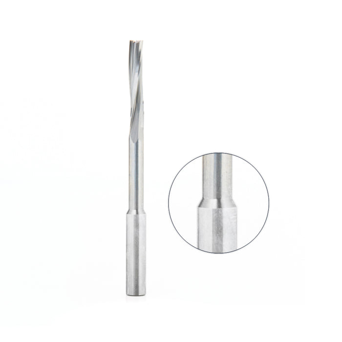 Amana Tool 48460 CNC Solid Carbide Foam Cutting Up-Cut Spiral 3/16 D x 1 CH x 1/4 SHK x 3 Inch Long Flat Bottom 3-Flute 