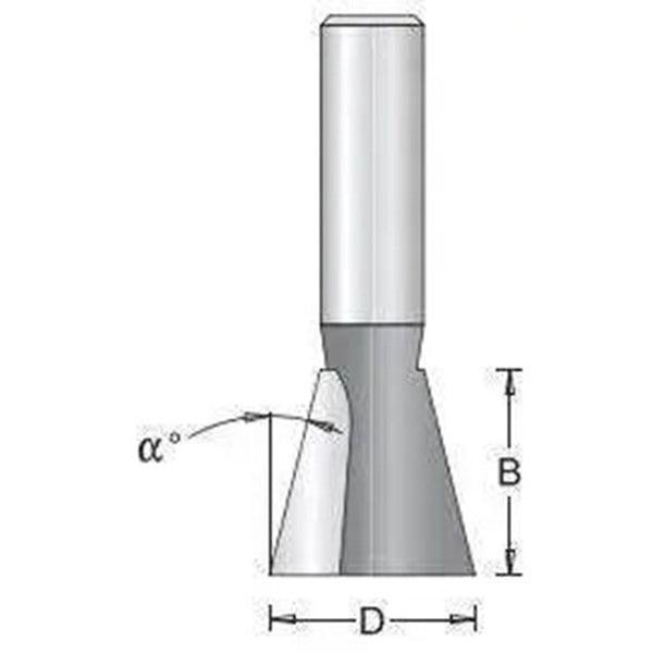 Dimar 104RX-XL Series Dovetail Bits 2 Flutes-Lefthand Rotation - CNC Router Store