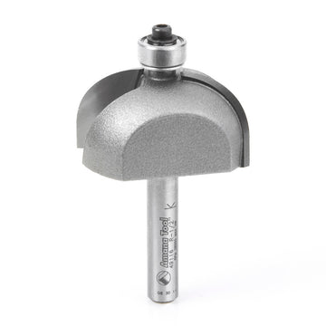 Amana Tool 49116 Carbide Tipped Cove 1/2 R x 1-3/8 D x 3/4 CH x 1/4 Inch SHK w/ Lower Ball Bearing Router Bit