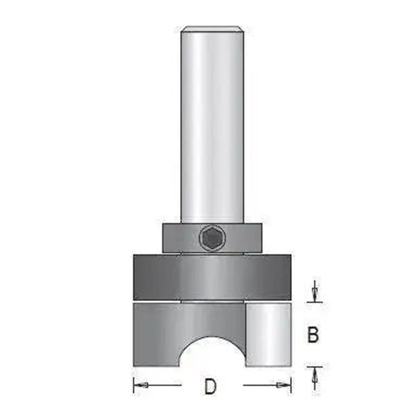 Dimar 111RC4-XX Series Mortising Bits, Down Shear, with Centre Ball Bearing Guide, 2 Flutes - CNC Router Store