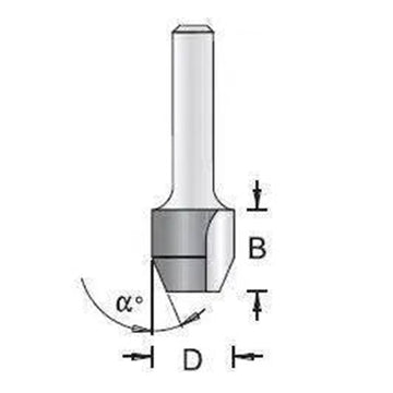 Dimar 110R-X Series Combination: Bevel and Flush Trim Bit, 2 Flutes, 30 degrees
