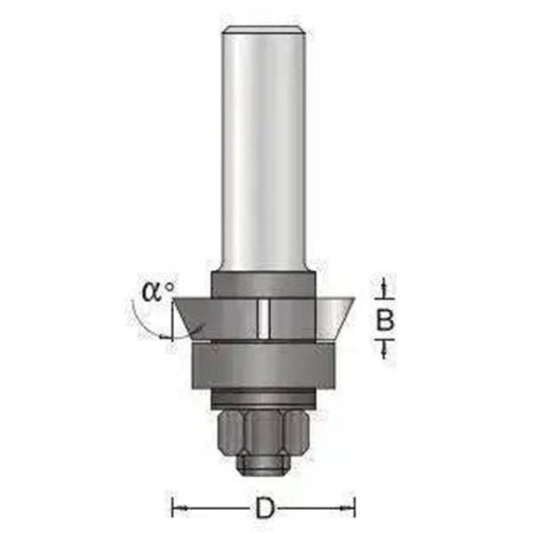 Dimar 116RTX-X Series Trim Cutter Assembly, 4 Flutes - CNC Router Store