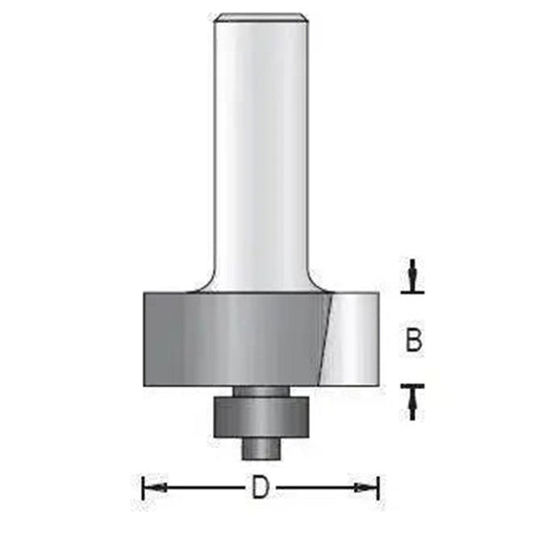 Dimar 114RSX-XX Series Rabbeting Bits With 3/8″ Ball Bearing Guide, 2 Flutes - CNC Router Store