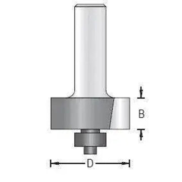 Dimar 114RX-XX Series Rabbeting Bits With 1/2″ Ball Bearing Guide, 2 Flutes