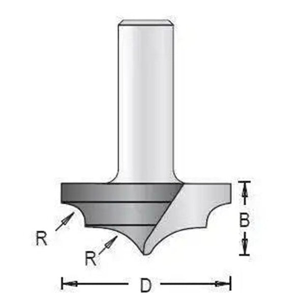 Dimar 117RPD8-41 Rounding Over Plunge Type, 2 Flutes - CNC Router Store