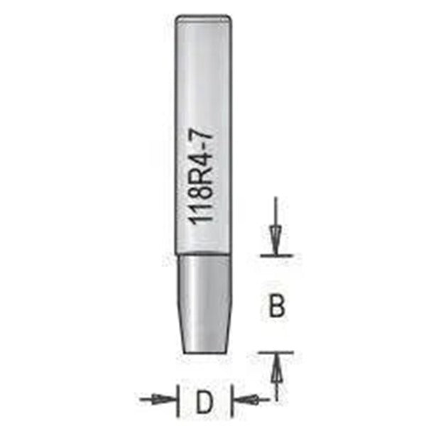 Dimar 118R4-7 Flush & Bevel Trimming Bit, Solid Carbide - CNC Router Store