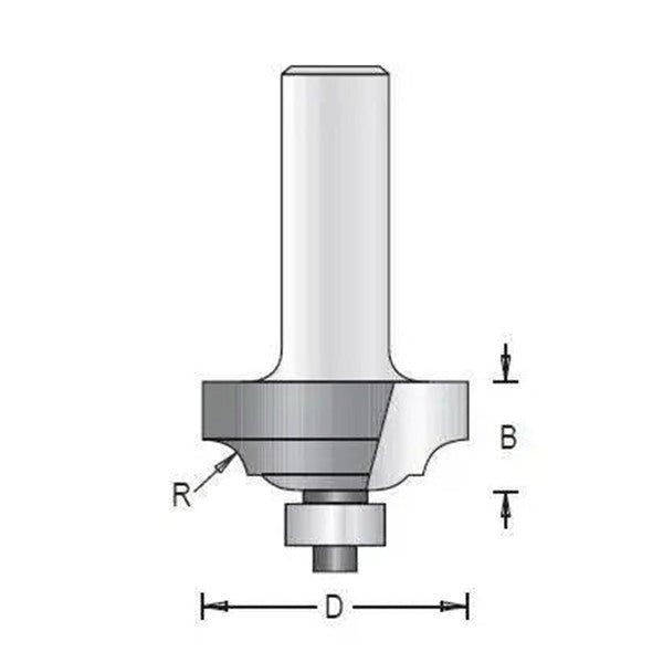 Dimar 128RX-XX Series Classical Bits With Ball Bearing Guide, 2 Flutes - CNC Router Store