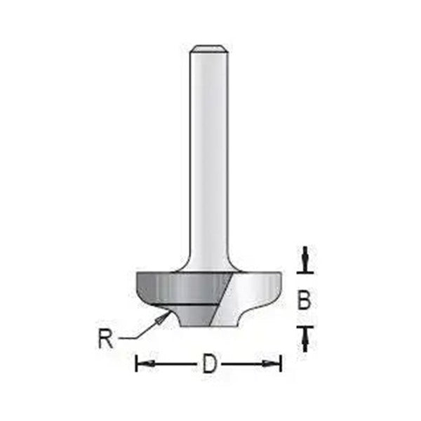 Dimar 124RX-XX Series Flat Ogee Bits- Plunge Type, 2 Flutes - CNC Router Store