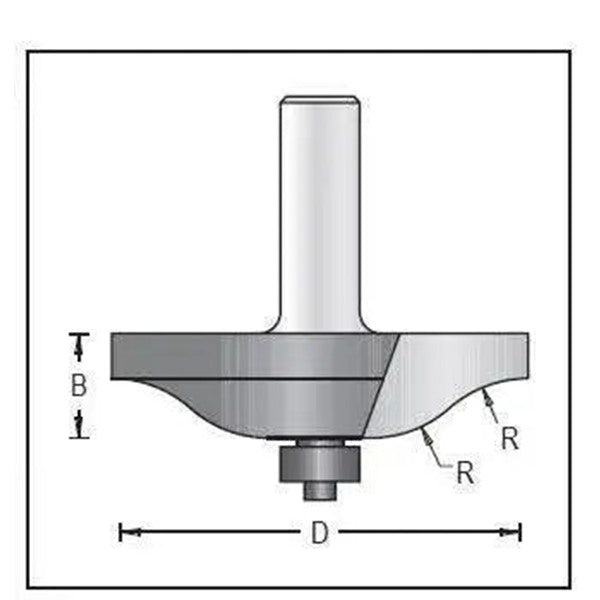 Dimar 126R8-XX Series Ogee Fillet Raised Panel, 2 Flutes - CNC Router Store