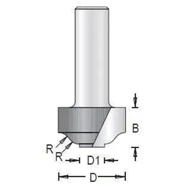 Dimar 124RB8-XX Series Step Flat Ogee Plunge Type, 2 Flutes - CNC Router Store