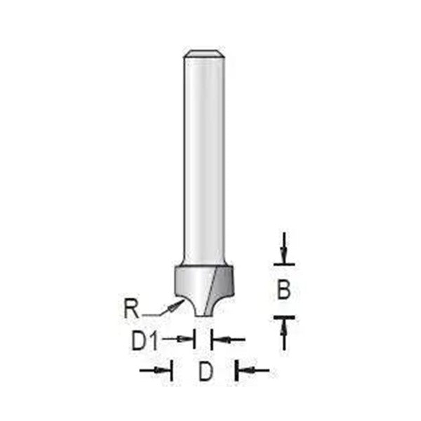 Dimar 120R4-10 Beading Bit-Plunge Type, 2 Flutes - CNC Router Store