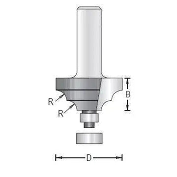 Dimar 136R4-XX Series Classical Bits with Ball Bearing Guide, 2 Flutes