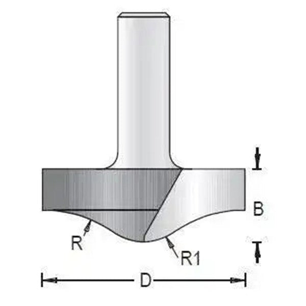Dimar 137R8-X Series Round and Ogee Plunge Type, 2 Flutes - CNC Router Store