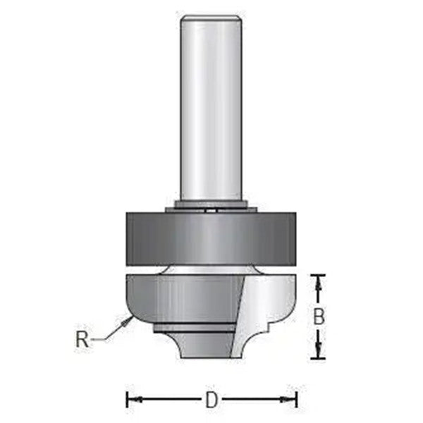 Dimar 131RFX-XX Series Panelling Groover with Upper Ball Bearing, Flat Bottom, 2 Flutes - CNC Router Store