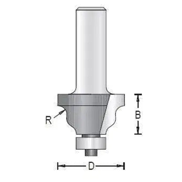 Dimar 139RX-32 Series Wavy Edge Bits with Ball Bearing Guide, 2 Flutes - CNC Router Store