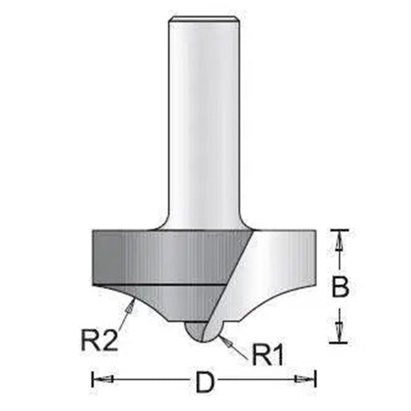 Dimar 137R8-40 Round and Ogee Plunge Type, 2 Flutes - CNC Router Store