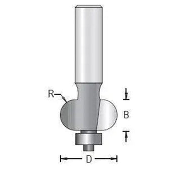 Dimar 169R4 Series Convex Beading Bits, 2 Flutes