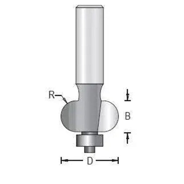 Dimar 169R4 Series Convex Beading Bits, 2 Flutes - CNC Router Store