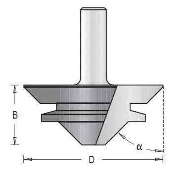 Dimar 149R8-XX Series Miter Lock Bits, 2 Flutes - CNC Router Store
