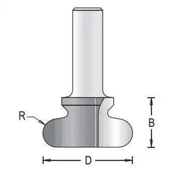 Dimar 148R8-38 Finger Grip Router Bits, 2 Flute