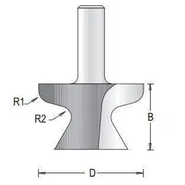Dimar 148R8-50 Finger Grip Router Bit, used for Doors outer Edge, 2 flutes - CNC Router Store