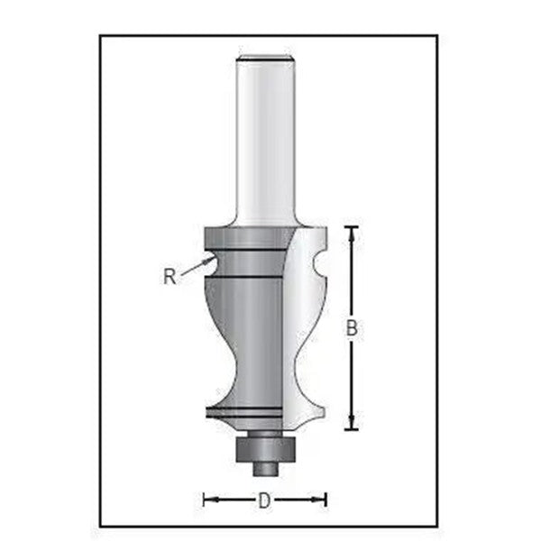 Dimar 156R8-27 Fancy Moulding Bit, 2 Flutes - CNC Router Store