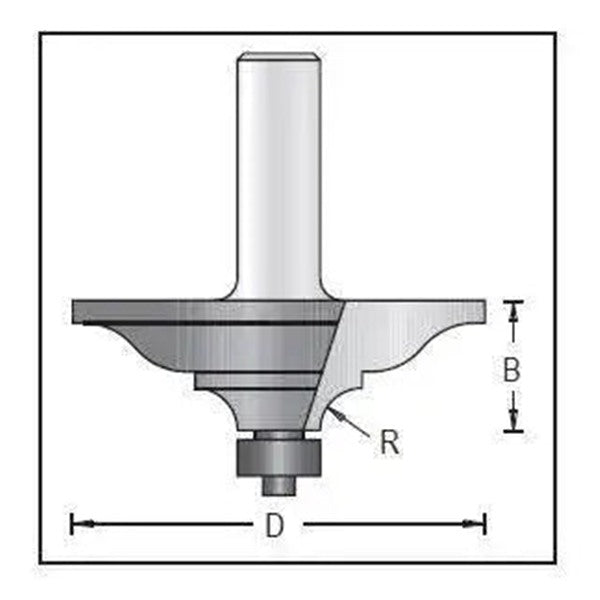 Dimar 166R8-63 Handrail Bit, 2 Flutes - CNC Router Store