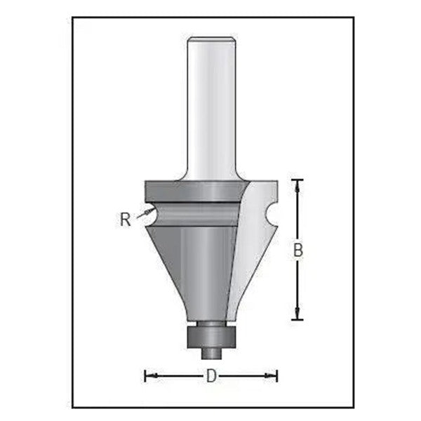 Dimar 166R8-35 Handrail Bit, 2 Flutes - CNC Router Store
