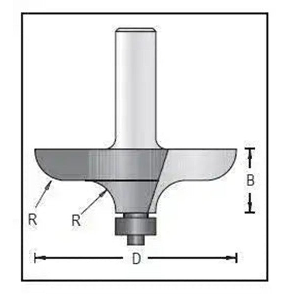 Dimar 166R8-62 Handrail Bit, 2 Flutes - CNC Router Store