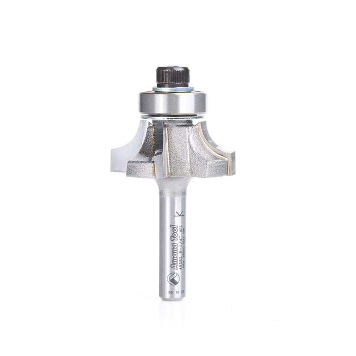 Amana Tool 49582 Carbide Tipped Corner Rounding / Beading with Down-Shear Design 1/4 R x 1-1/8 D x 7/16 CH x 1/4 Inch SH