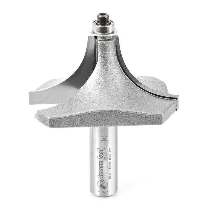 Amana Tool 49622 Carbide Tipped Beading 1 R x 2-1/2 D x 1-1/4 CH x 1/2 Inch SHK Router Bit